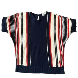 Vintage Bay Point Threads Striped Knit Top – Size L